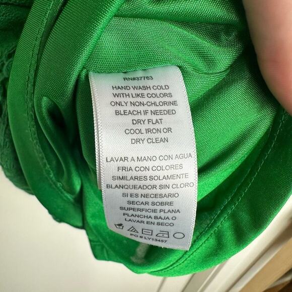 Laundry By Shelli Segal Lace Sheath Dress in Green, Size 2 - Picture 4 of 8